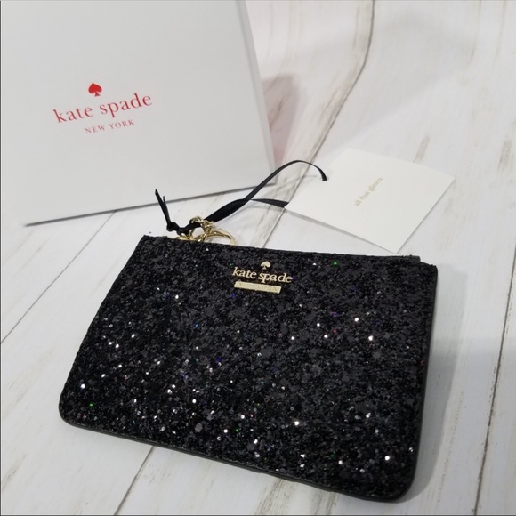 NWT Kate Spade Laurel Way glitter card holder - Picture 5 of 6